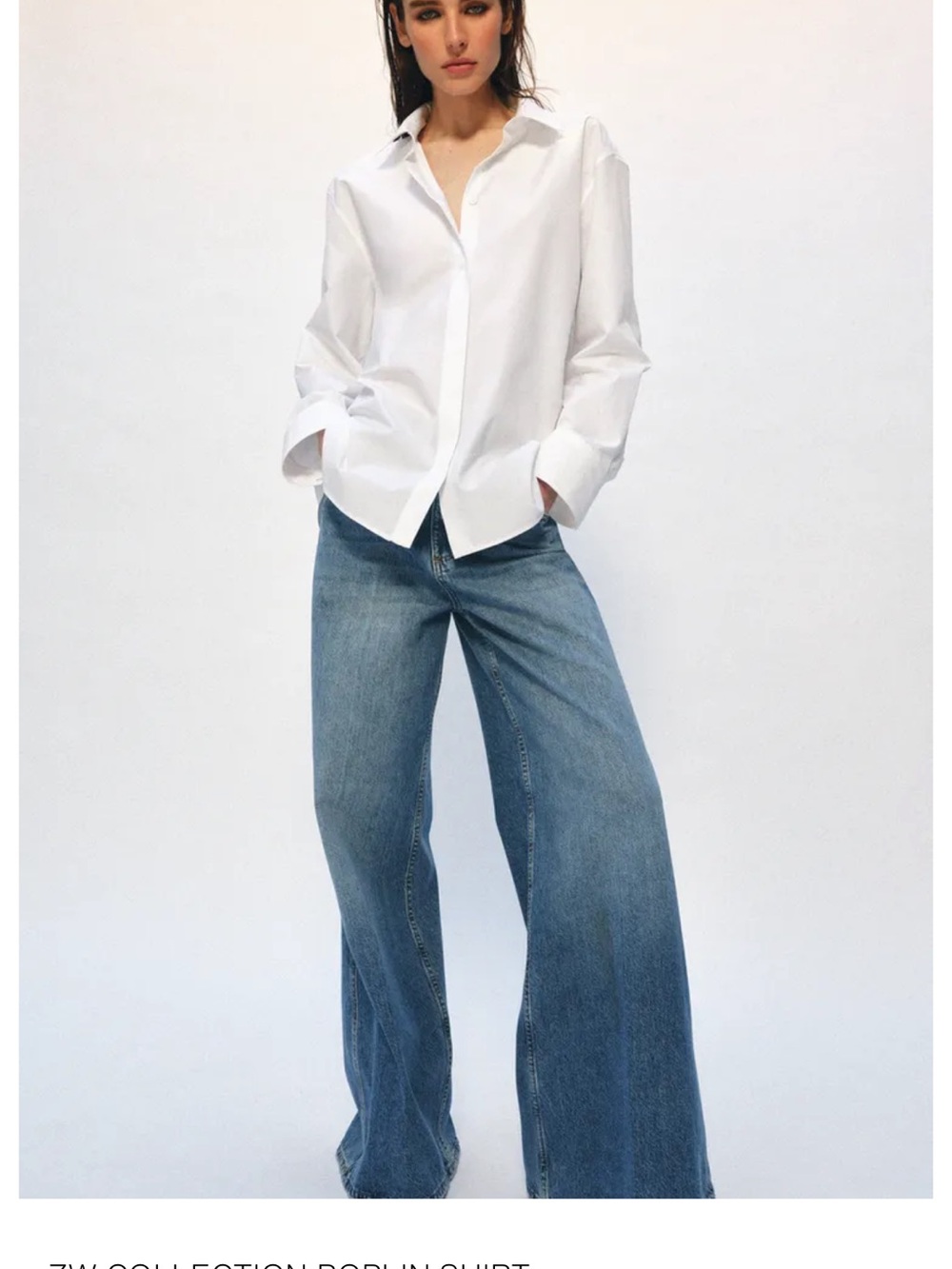 Zara ZW COLLECTION POPLIN SHIRT